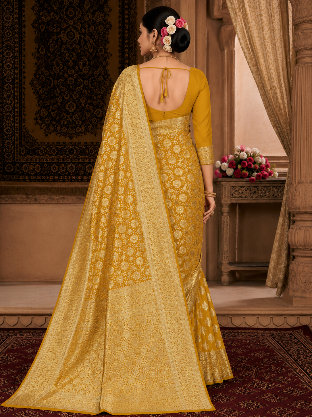 Banarasi Silk Saree With Blouse