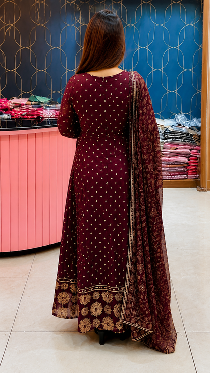 "Anarkali Kurti" & Pant Dupatta Set